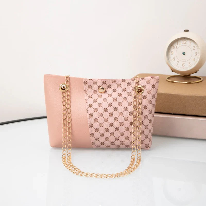 Dotted Prints Chain Shoulder Messenger Bag