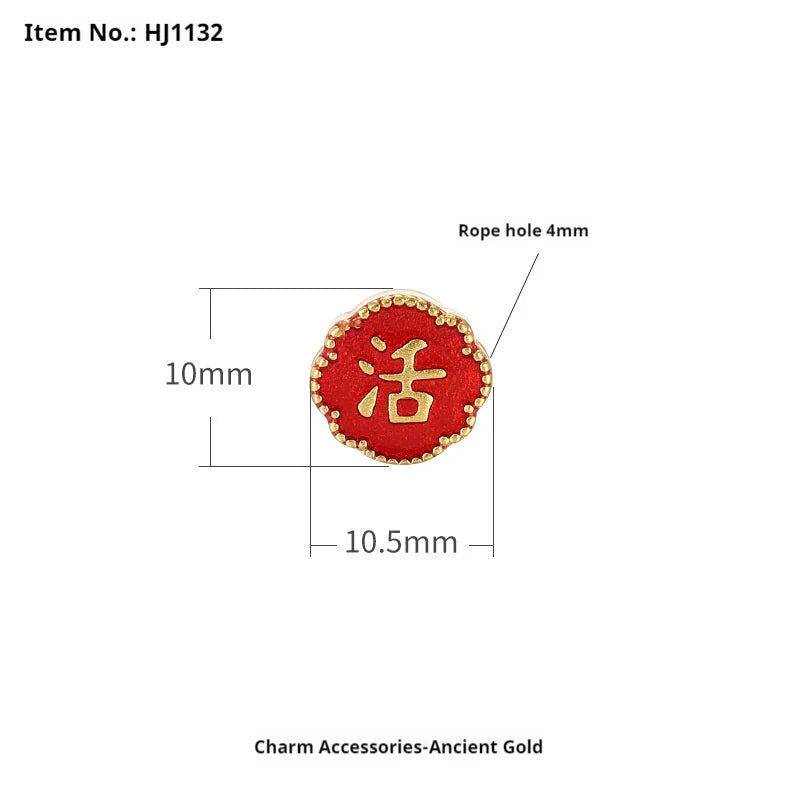 Alluvial Gold Ancient Yellow Gold Lucky Beads Diy Accessories