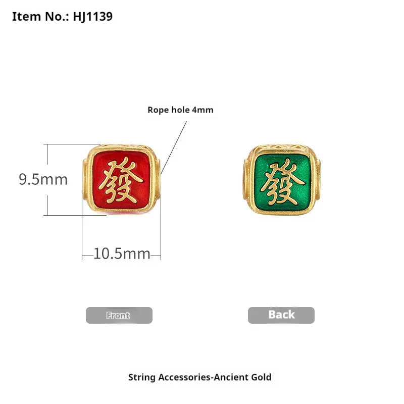 Alluvial Gold Ancient Yellow Gold Lucky Beads Diy Accessories