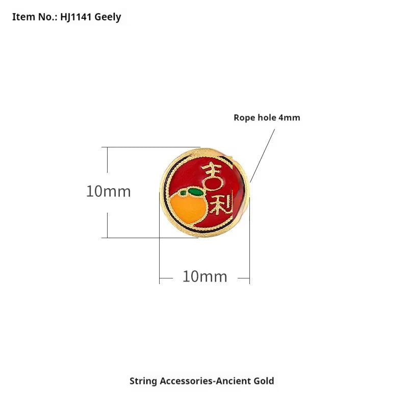 Alluvial Gold Ancient Yellow Gold Lucky Beads Diy Accessories