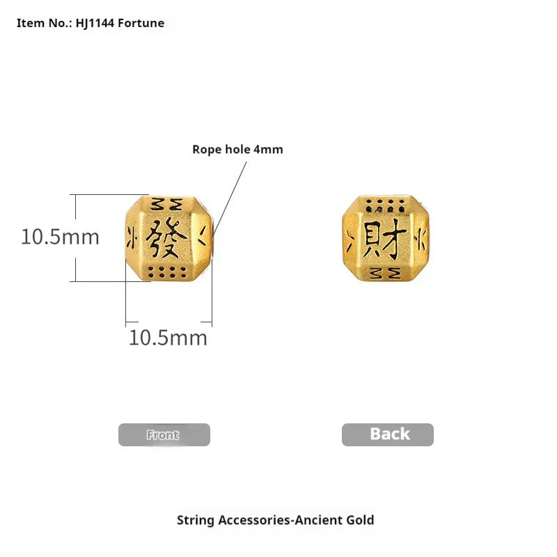 Alluvial Gold Ancient Yellow Gold Lucky Beads Diy Accessories