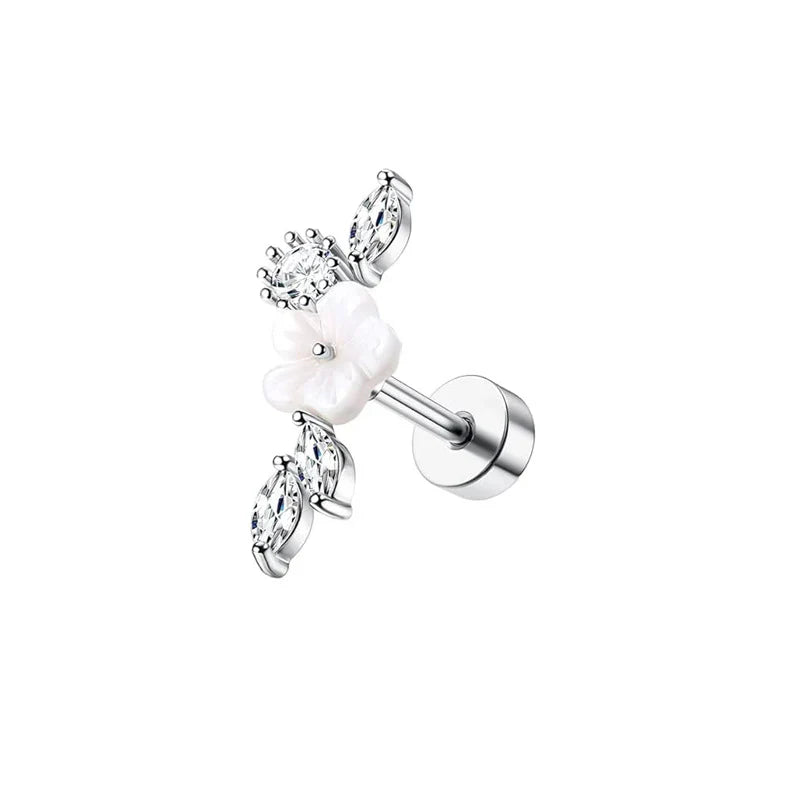 Screw Screw Round Piece Ear Studs Stainless Steel Electroplating Ear Ear Bone Pin