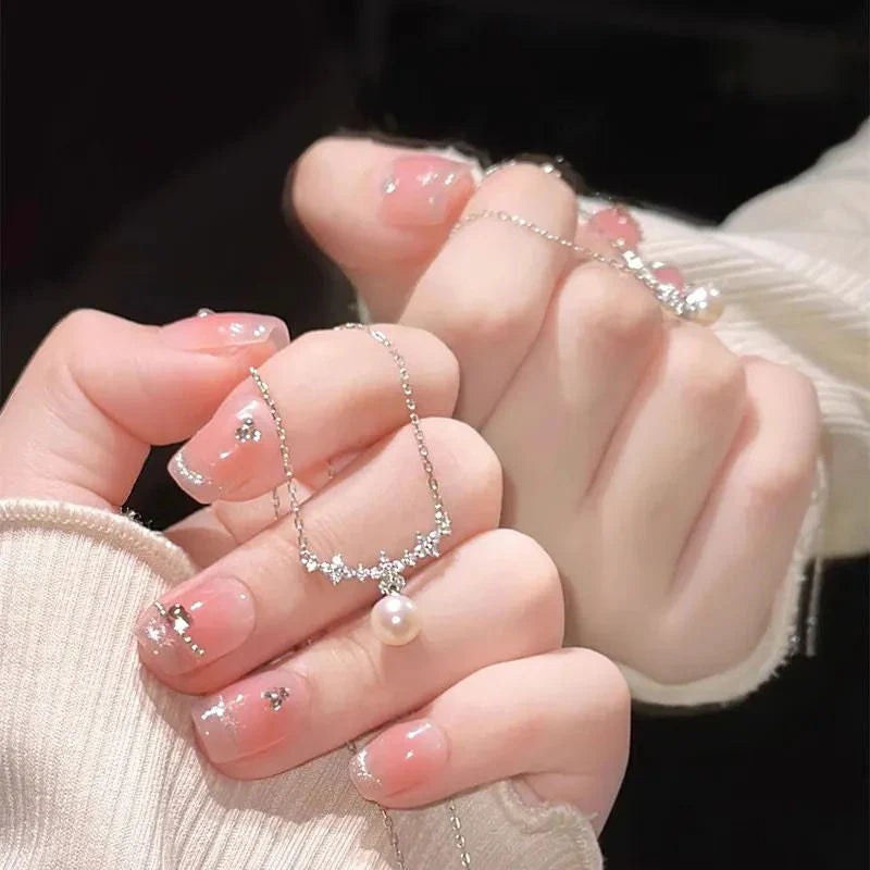 Single Small Pearl Zircon Necklace For Women